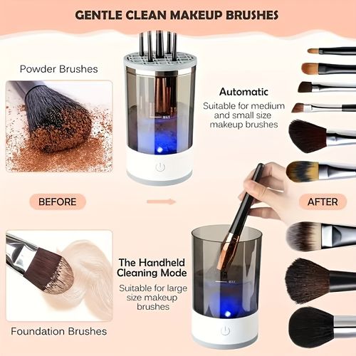 Portable USB electric makeup brush cleaner