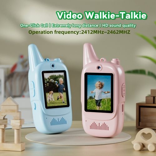 Two video intercoms with screens, rechargeable intercoms, long-distance two-way intercoms, four sound effects, birthday gifts suitable for indoor and outdoor camping