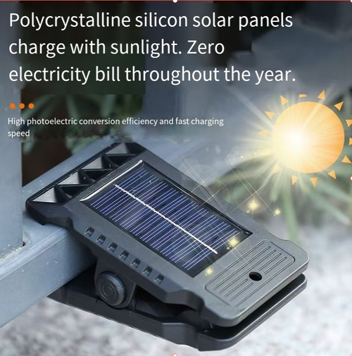 LED solar clip light, motion sensor light, courtyard light, outdoor waterproof wall with automatic safety decoration, umbrella clip garden