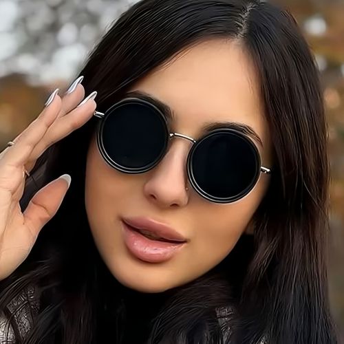 🕶️Stylish rotating sunglasses, ND filter lenses, trendy, individual, retro, punk style polarized sunglasses.