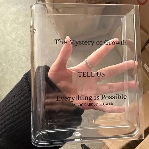 1 piece transparent book vase, book shaped vase🫶🫶