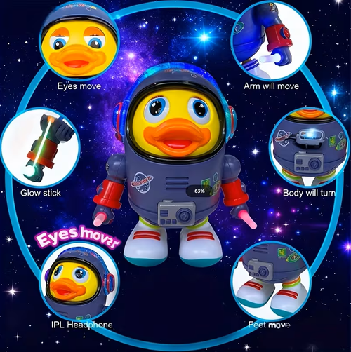 Animated Electronic Dancing Robot Toy Light Music Cartoon Plastic Baby Swing Duck
