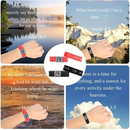 4pcs  NFC Bible Elastic Bracelet   (Built-in NFC chip)