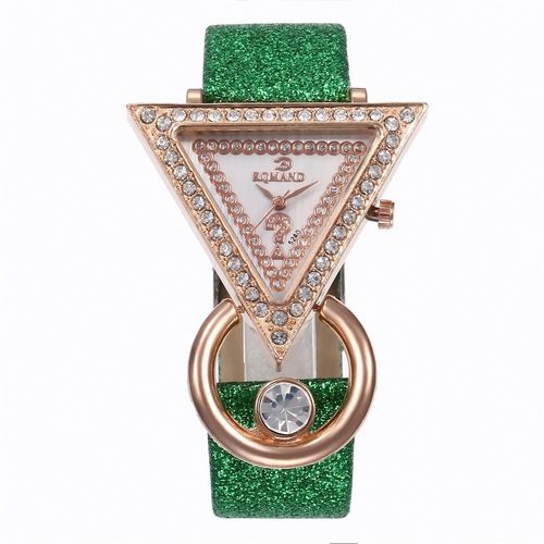 Luxury 5-piece women's watch set: Stylish, versatile, and creative inverted triangle rhinestone crystal quartz watch.