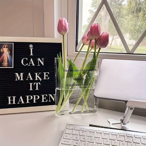 1 piece transparent book vase, book shaped vase🫶🫶