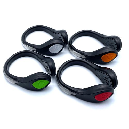 LED illuminated shoe clips suitable for night running and motorcycling