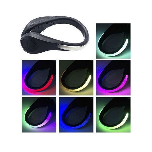 LED illuminated shoe clips suitable for night running and motorcycling