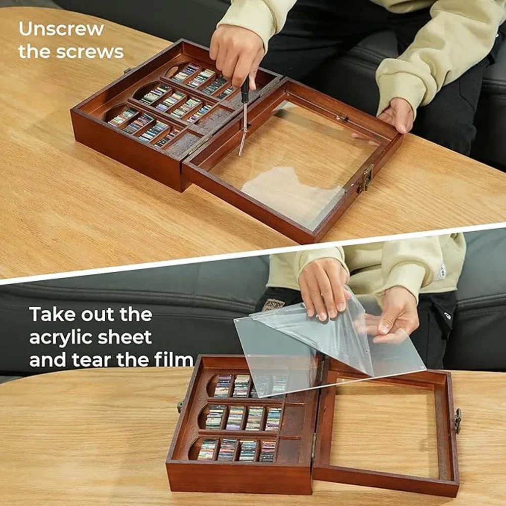 A wobbly, anxiety-relieving bookshelf with 200 mini books to help alleviate stress.