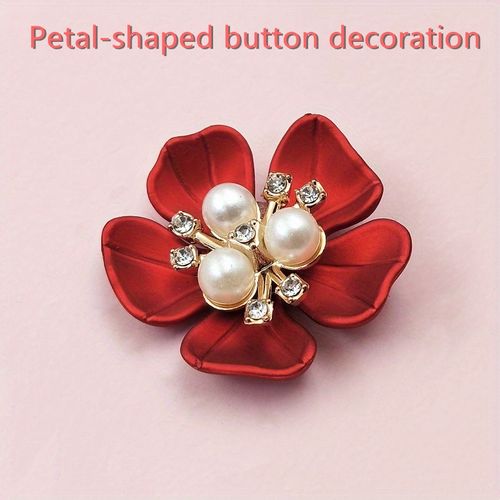 Petal-shaped button flap, clothing accessories