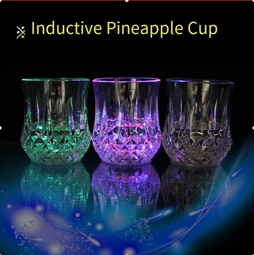 1 transparent plastic night-lighting color LED illuminated water cup