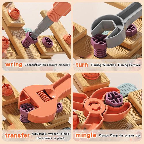 🔩🧰Multi piece children's educational toy DIY toolbox👍👍