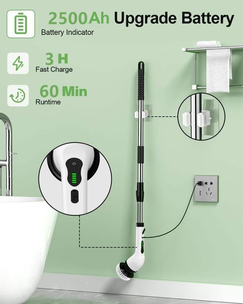 Rechargeable electric cleaner with extendable handle