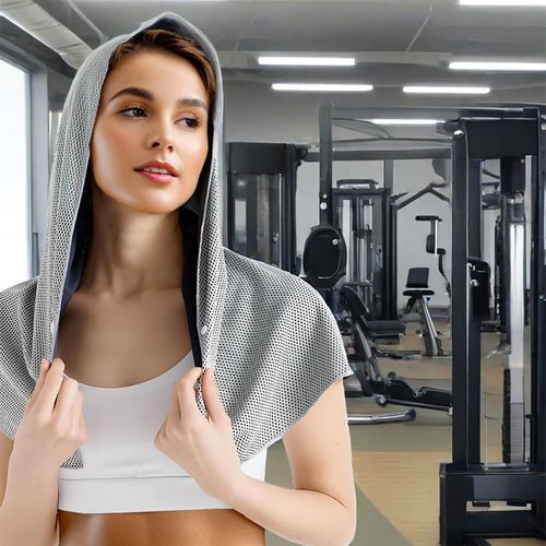 Quick-drying, sun-protective ice towel headband