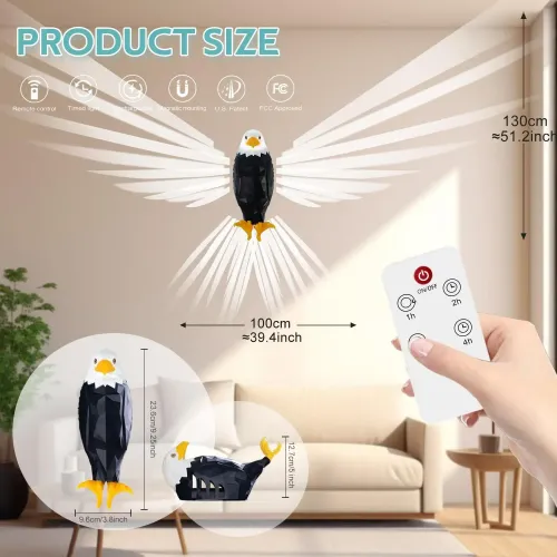 Rechargeable Vulture Projection Lamp, Wall Lamp, Bedroom Night Light