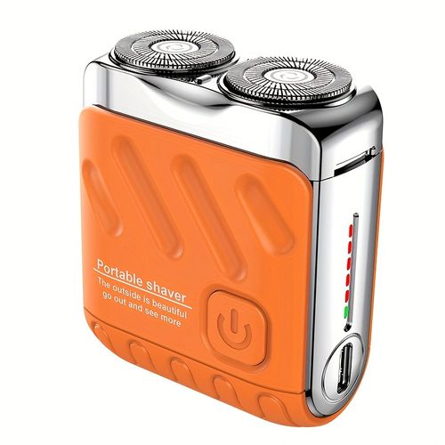 MIMI's new electric shaver features a magnetic dual blade opening, 2-speed USB charging, mini car portable, and men's electric mobile shaver
