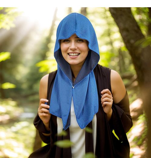 Quick-drying, sun-protective ice towel headband