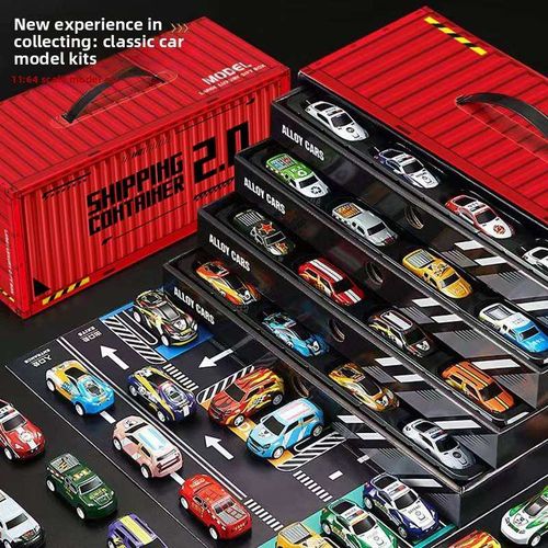 48 Pcs Of Pullback Toy Cars, Mini Racing Toys With Track Gift Cartons