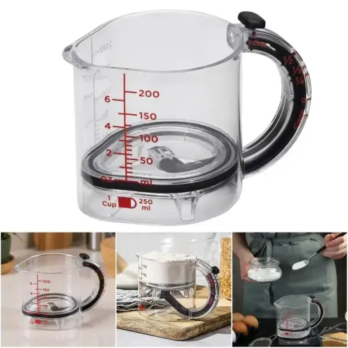 All-in-one adjustable measuring cup