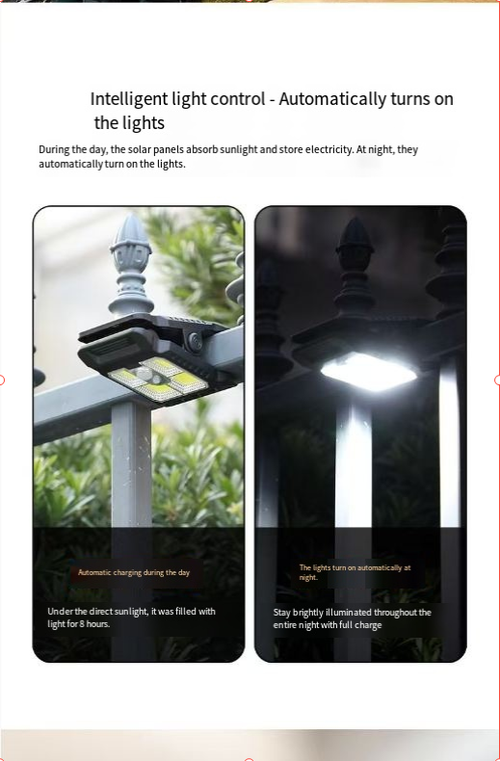 LED solar clip light, motion sensor light, courtyard light, outdoor waterproof wall with automatic safety decoration, umbrella clip garden