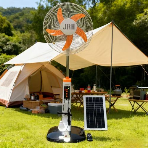 🔥🔥16-inch brushless motor rechargeable solar-powered fan with lighting