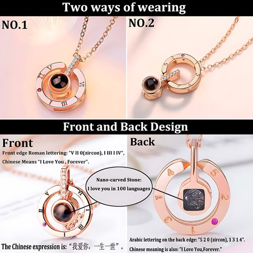 🎁100 Languages I Love You Fashion Projection Necklace