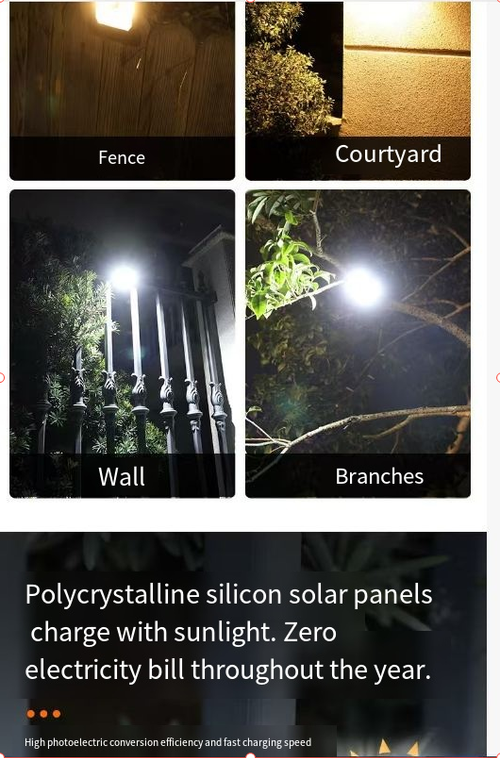 LED solar clip light, motion sensor light, courtyard light, outdoor waterproof wall with automatic safety decoration, umbrella clip garden