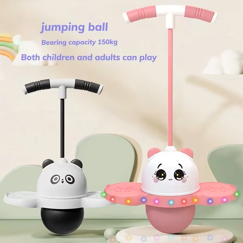 New Product Children Balance Exercise Toy Light Plastic Panda Jump Ball Kindergarten Fitness Sports Equipment High Bounce