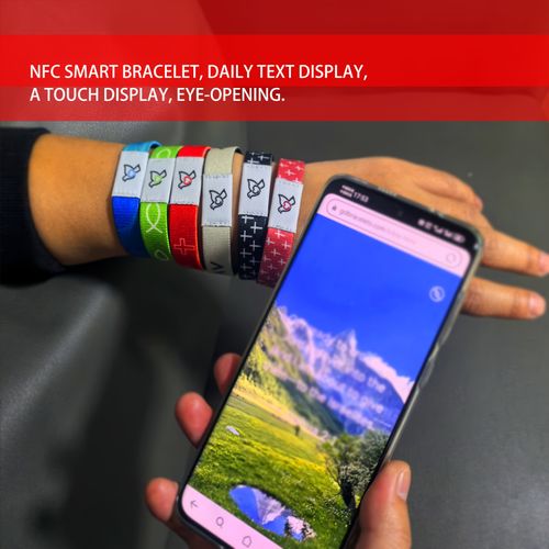 4pcs  NFC Bible Elastic Bracelet   (Built-in NFC chip)