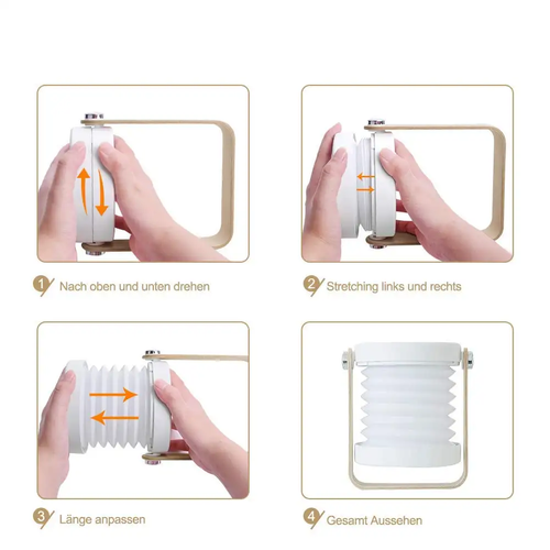 ABS handle, rechargeable, foldable, illuminated touch lamp, charging night light, reading lamp, portable lantern, dimmable.