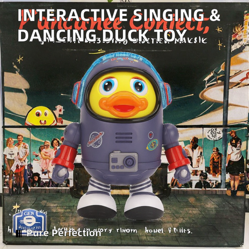 Animated Electronic Dancing Robot Toy Light Music Cartoon Plastic Baby Swing Duck