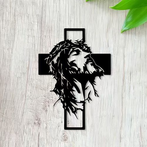 Black cross wall hanging
