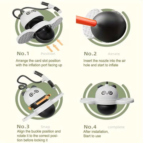 New Product Children Balance Exercise Toy Light Plastic Panda Jump Ball Kindergarten Fitness Sports Equipment High Bounce