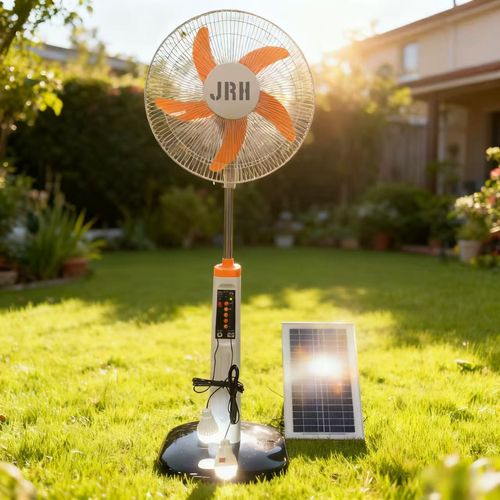 🔥🔥16-inch brushless motor rechargeable solar-powered fan with lighting