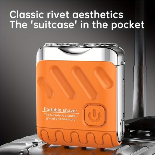 MIMI's new electric shaver features a magnetic dual blade opening, 2-speed USB charging, mini car portable, and men's electric mobile shaver