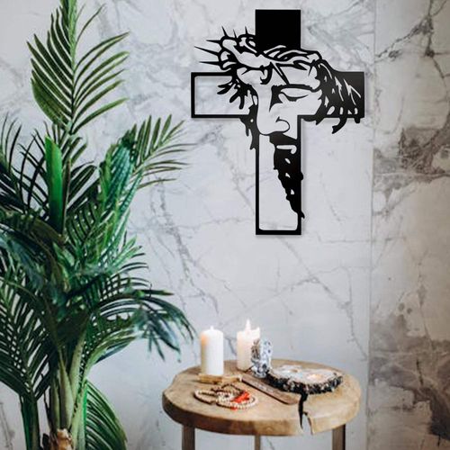 Black cross wall hanging