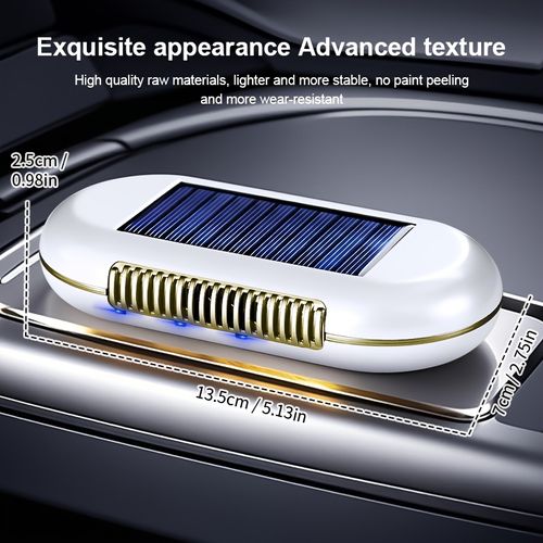 Solar-powered car air purifier with automatic operation, automatic start-up upon parking, long battery life, no consumables required, and negative ion generation