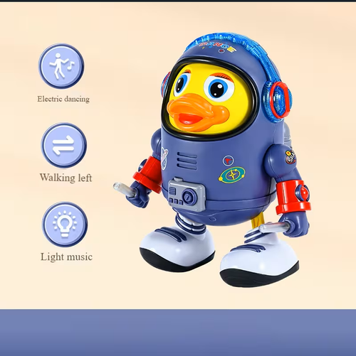 Animated Electronic Dancing Robot Toy Light Music Cartoon Plastic Baby Swing Duck