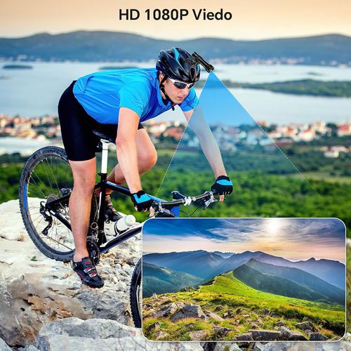 Outdoor Riding Sports Motorcycle Helmet Camera Flashlight Lighting Adventure Video Recorder