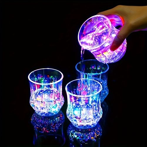 1 transparent plastic night-lighting color LED illuminated water cup