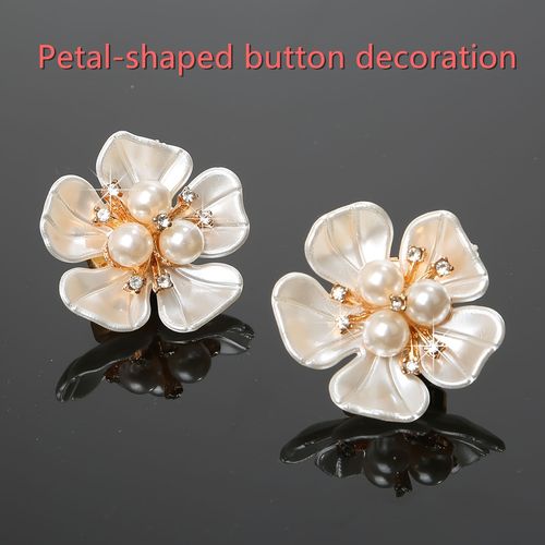 Petal-shaped button flap, clothing accessories