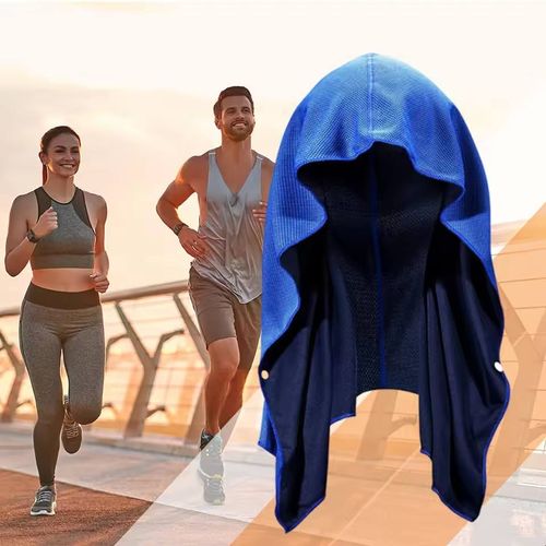 Quick-drying, sun-protective ice towel headband