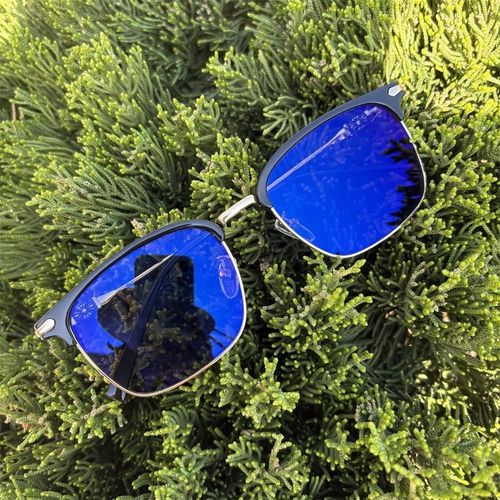 Edgy Retro Brow Frame Sunglasses | Auto-Color UV Protection for Men