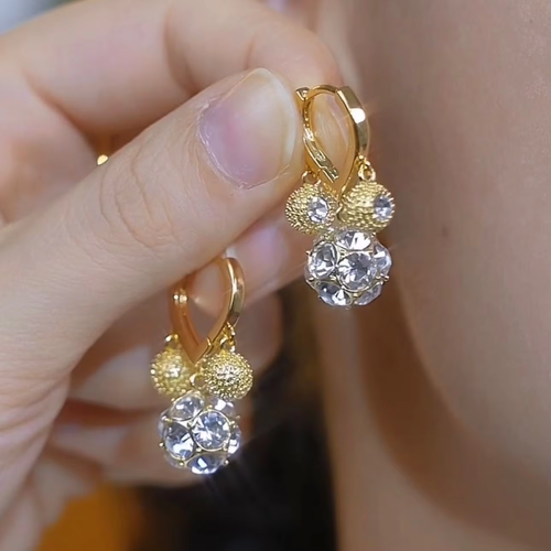 Light Luxury Purple Durian Huggie Earrings, Exquisite Craftsmanship, High-End Versatile Fashion Earrings for Daily Occasions