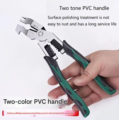 Heavy-Duty Industrial Bent Nose Pliers Multi-Function High-End Version for Wire Cutting & Gripping