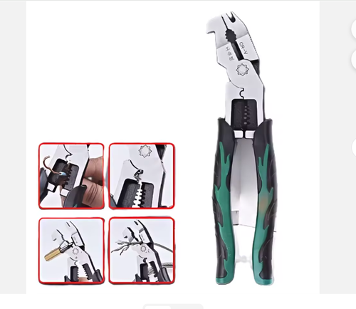 Heavy-Duty Industrial Bent Nose Pliers Multi-Function High-End Version for Wire Cutting & Gripping