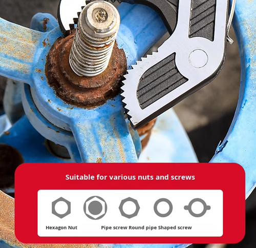 Multi-Function Universal Wrench - SMU 8-Inch Quick Self-Locking Auto-Adjusting Compact Tool