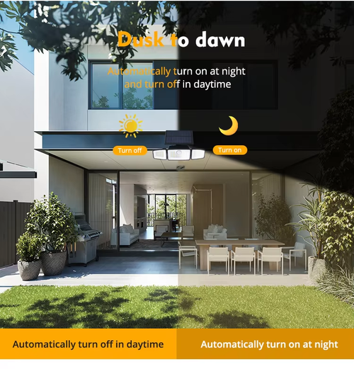 Ultra-Bright PIR Solar Security Wall Light | Front Porch Motion Sensor for Outdoor Garden & Villa - Energy-Efficient & Waterproof