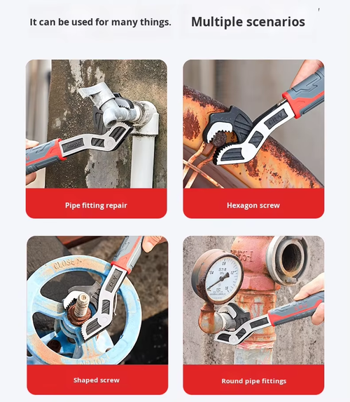 Multi-Function Universal Wrench - SMU 8-Inch Quick Self-Locking Auto-Adjusting Compact Tool