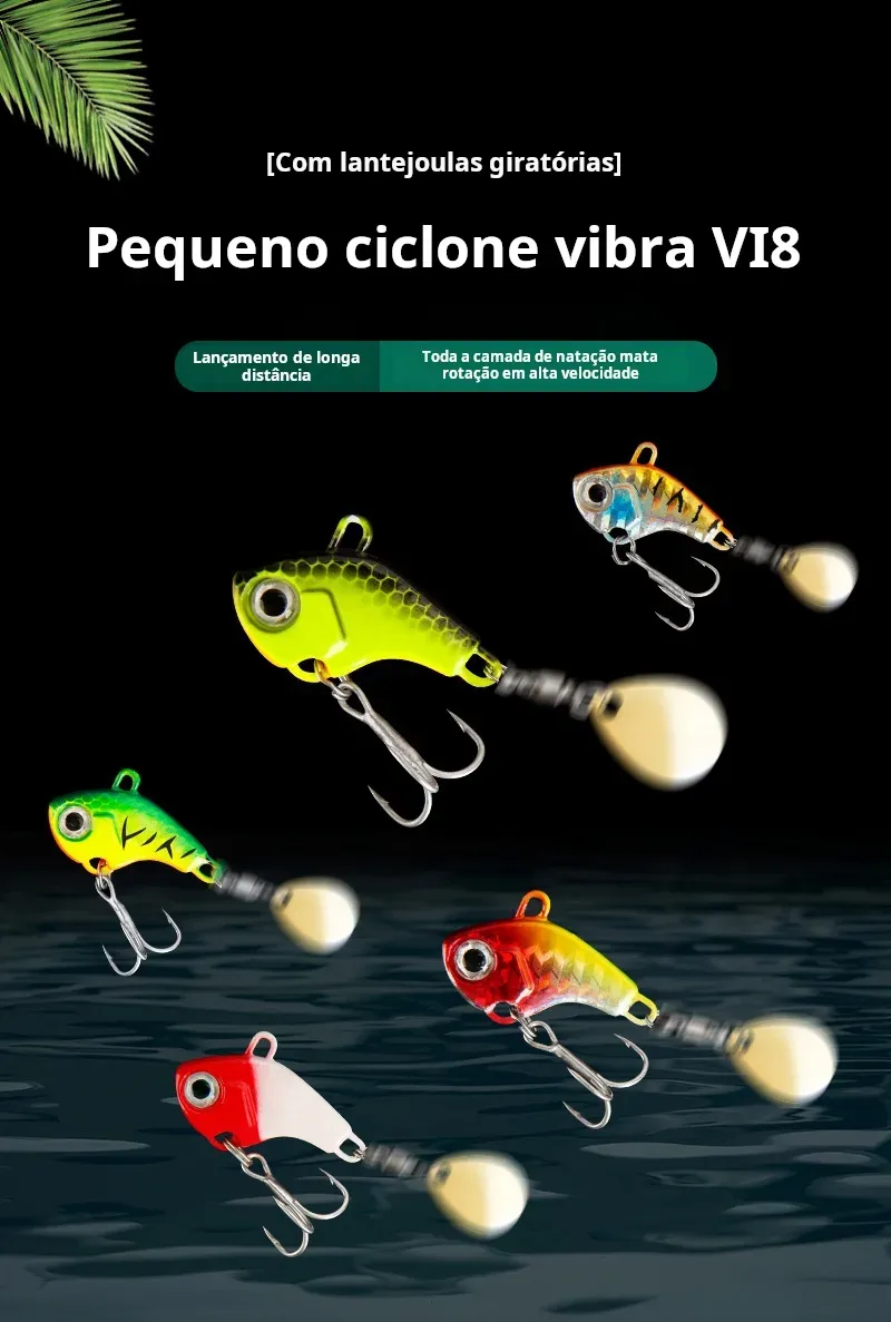 🎣Isca Artificial  Mini Tornado Spinner Vibração Longo Alcance​