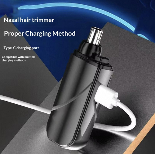 🧹 Portable Electric Nose and Ear Hair Trimmer for Men